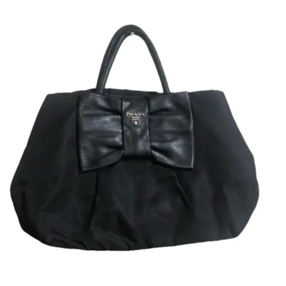 Prada Black Mini Bag with Bow - Picture 1 of 7